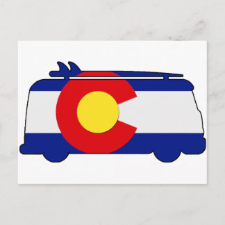 Hippie Van - Colorado Postcard