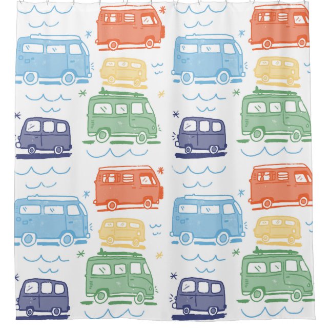 Hippie Van: Colourful 70s Pattern (Front)