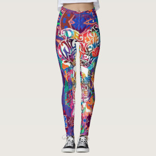 Hippie Van Dreams Hope Peace Love Tie Dye Leggings