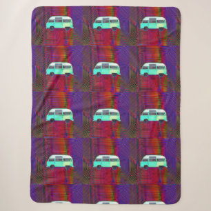 HIPPIE VAN Sherpa Blanket