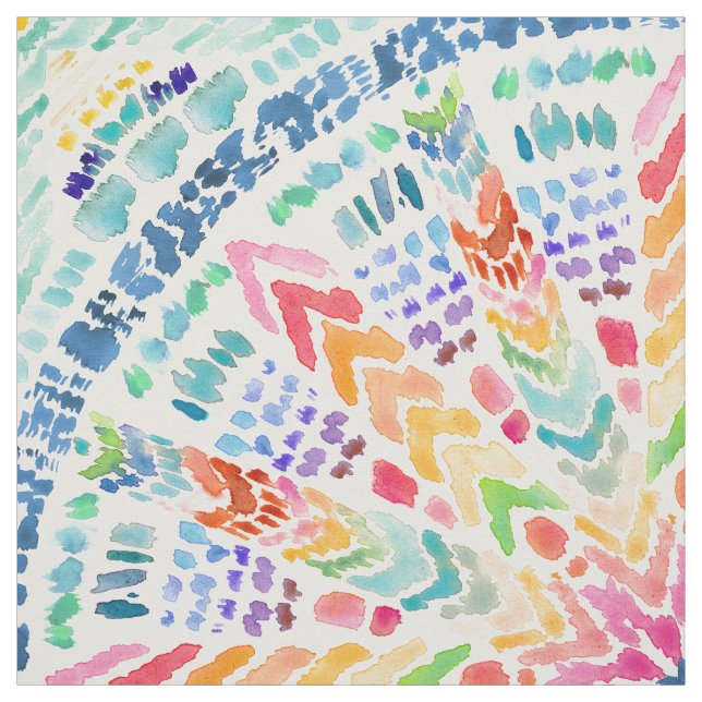 HIPPIE VIBES Rainbow Mandala Fabric (Swatch)