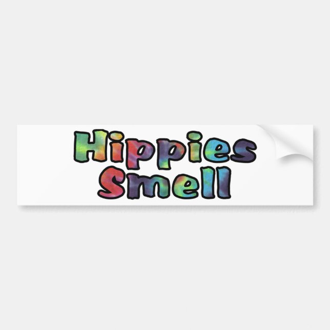 Hippies Smell Bumper Sticker (Front)