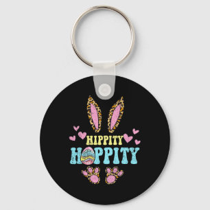 Hippity Hoppity Easter Bunny Egg Hunting Rabbit Sp Keychain
