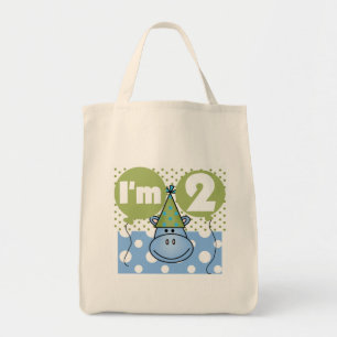 Hippo 2nd Birthday Tshirts and Gifts Tote Bag