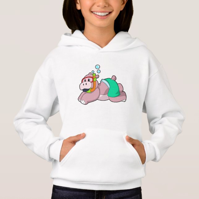 Hippo à la plongée avec tuba (Devant)