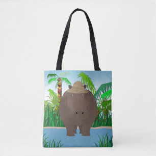 Hippo Allover Tote Bag