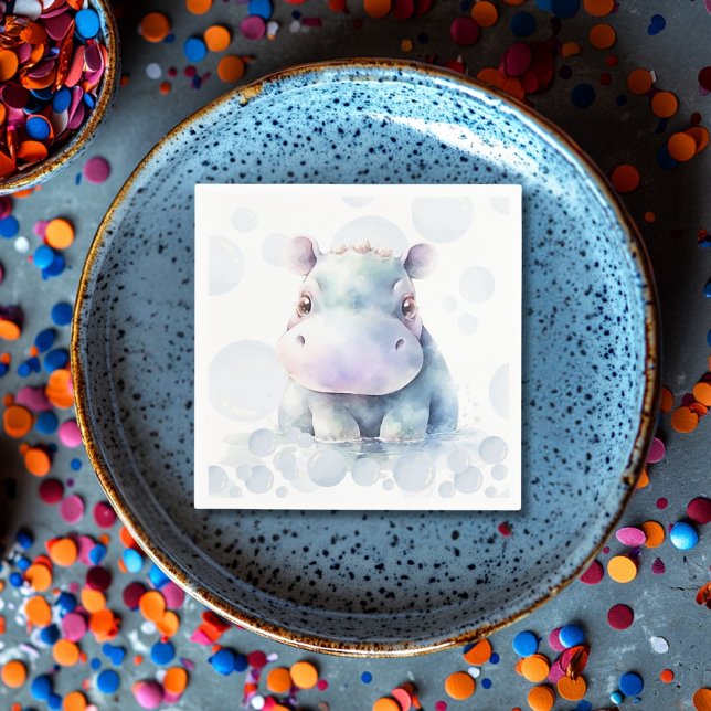 Hippo and Bubbles  Napkin (Creator Uploaded)