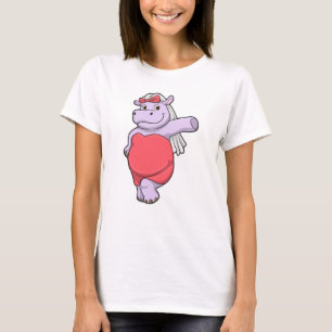 Hippo as Bride with Veil & Bow T-Shirt