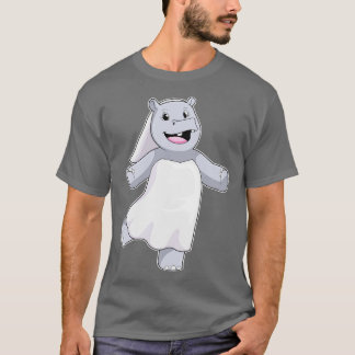 Hippo as Bride with Veil T-Shirt