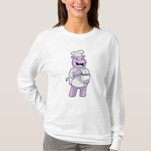 Hippo as Chef with Bowl T-Shirt