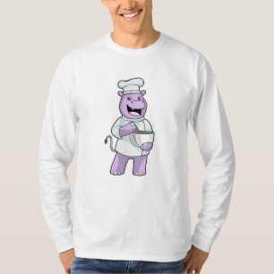 Hippo as Chef with Bowl T-Shirt