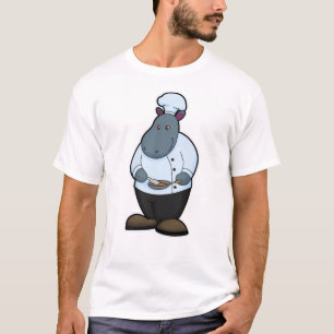 Hippo as Cook with Pan T-Shirt