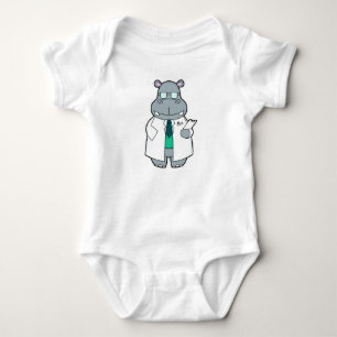 Hippo as Doctor with Smock Baby Bodysuit