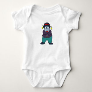 Hippo as Groom with Suit.PNG Baby Bodysuit