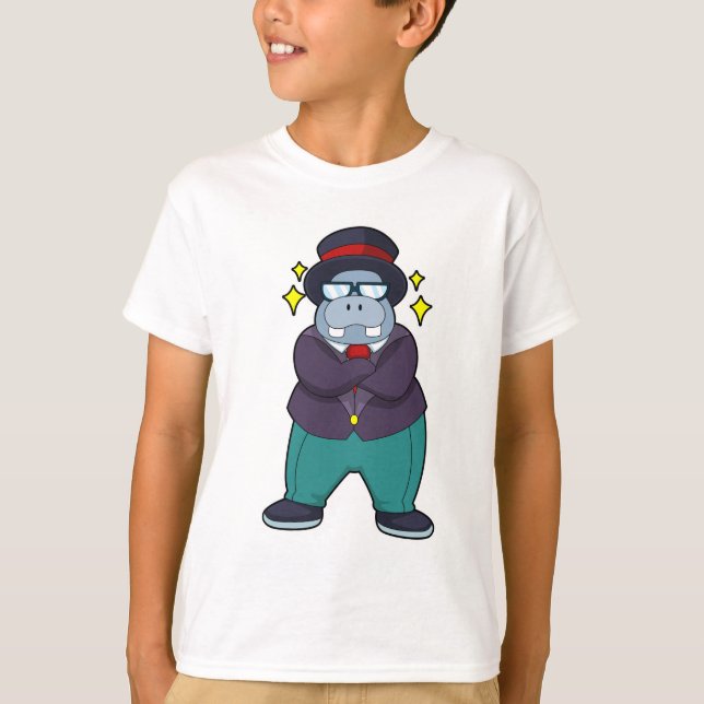 Hippo as Groom with Suit.PNG T-Shirt (Front)