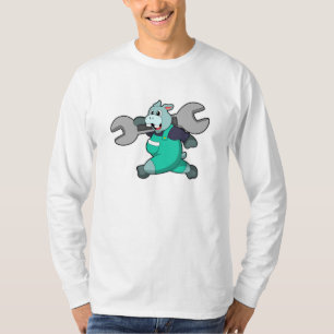 Hippo as Mechanic with Wrench T-Shirt