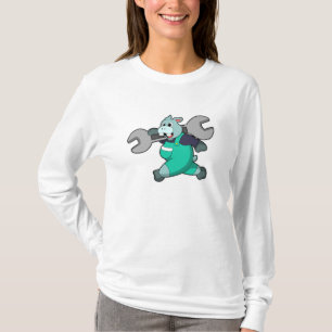 Hippo as Mechanic with Wrench T-Shirt