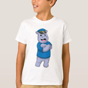 Hippo as Police officer with Police hat T-Shirt