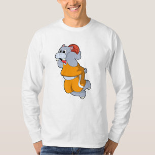 Hippo at Basketball Sports T-Shirt