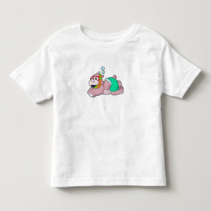 Hippo at Diving with Snorkel Toddler T-shirt