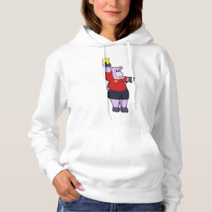 Hippo at Soccer as Referee Hoodie