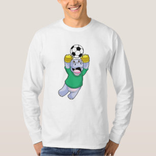 Hippo at Soccer Sports T-Shirt