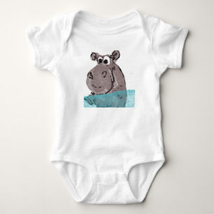 Hippo Baby Bodysuit