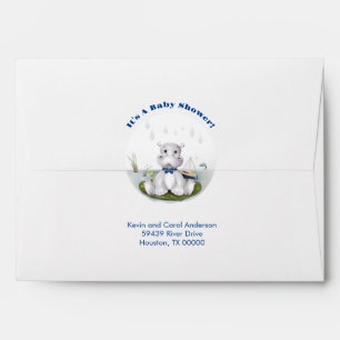 Hippo Baby Shower Envelope