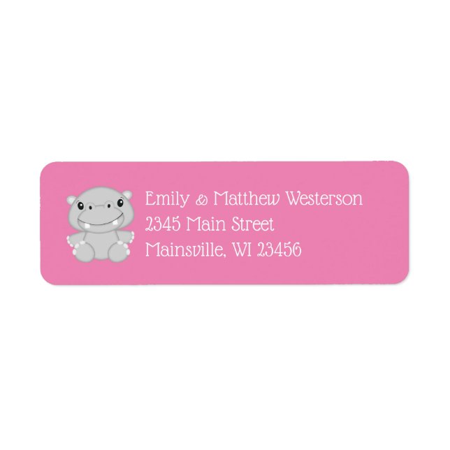 Hippo Baby shower rose (Devant)