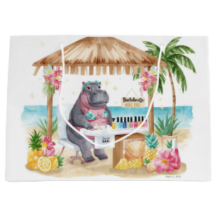 Hippo Bikini Salon Sign for Bachelorette Party Large Gift Bag
