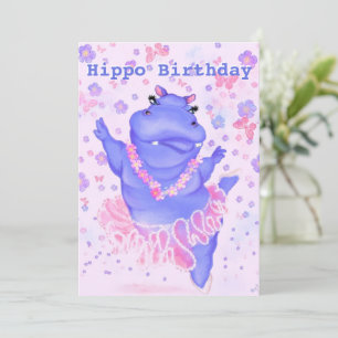 Hippo Birthday - Prima Ballerina Hippo + Your Name