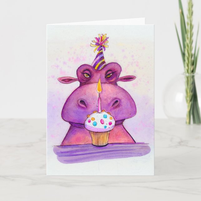Hippo Birthday to You! Card (Front)