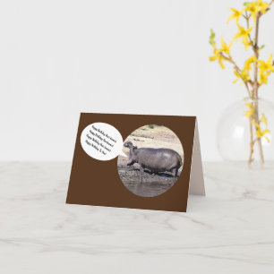 Hippo Birthday To You  Card/personalize Card