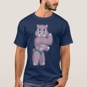 Hippo Bodybuilder Bodybuilding Sports T-Shirt
