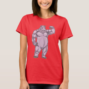 Hippo Bodybuilder Bodybuilding T-Shirt