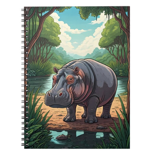Hippo by the Riverside Notebook (Front)