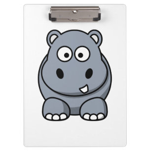 Hippo Cartoon Art Clipboard