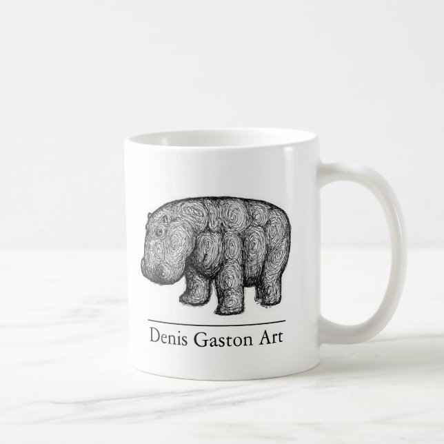 Hippo Coffee Mug from Denis Gaston Art (Right)