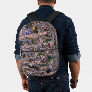 Hippo Collarge,  Printed Backpack