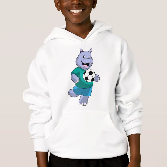Hippo comme joueur de football avec Soccer (Devant)