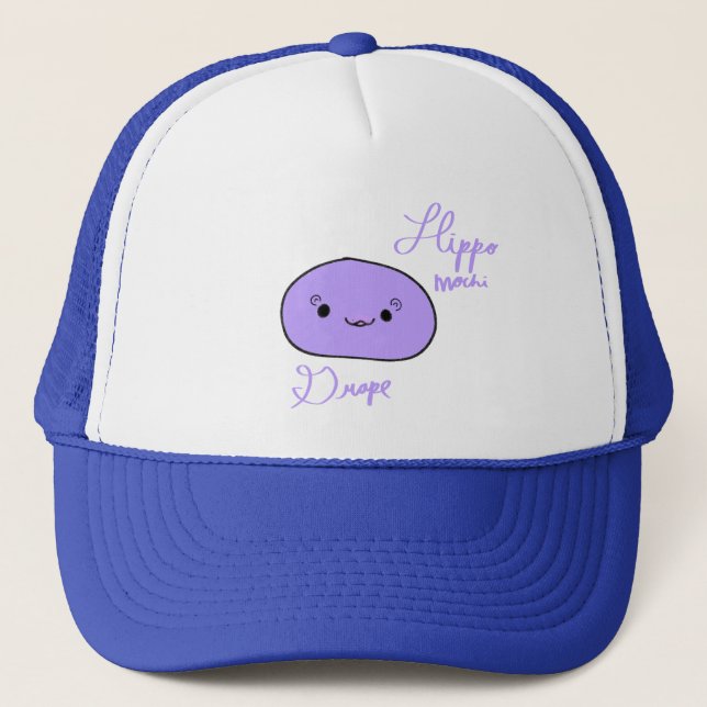 Hippo Cute Mochi Funny Animal Mochi Trucker Hat (Front)