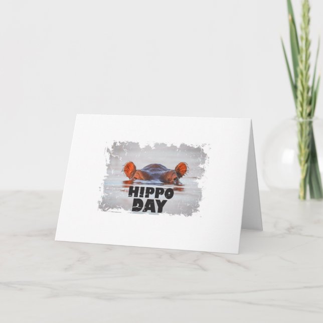 Hippo Day - 15th February - Appreciation Day Card (Front)