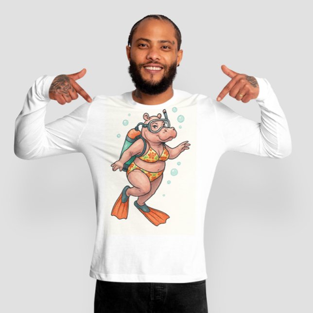 Hippo diver underwater T-Shirt (Creator Uploaded)