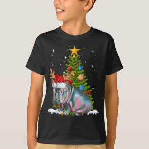 Hippo Fiona Christmas Tree Hippopotamus T-Shirt