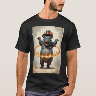 Hippo fire hula T-Shirt