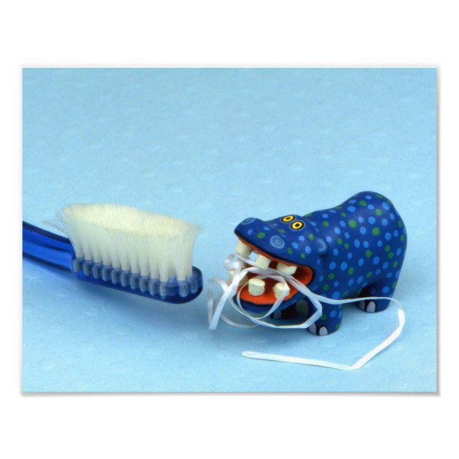 Hippo Floss Photo Print (Front)