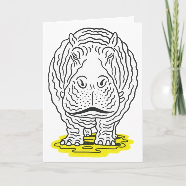 Hippo Greeting card (Front)