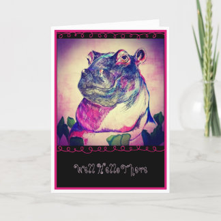Hippo greetings card