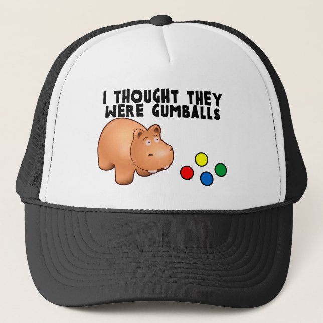 Hippo Gumballs Trucker Hat (Front)