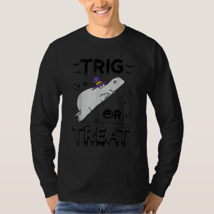 Hippo Halloween Trig Or Treat Math Teacher T-Shirt